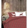 IlGruppone Il Gruppone Passione Casa Copripiumino 100% Cotone Sacco e Federe Prodotto Italiano con Stampe Moderne in Morbido Cotone Disegni Moderni in più Colori - Tartan Rosso - Matrimoniale