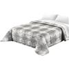 Tata Home Trapunta Invernale Singola Imbottita 300 gr/mq Piumone Caldo Misura Una Piazza 160x260 cm Fantasia Damascata 3D Made in Italy Colore Grigio