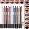 Petansy matita occhi trucco professionale Set 12Pcs colorati ombretto Stick & Eyeliner Pencil, lunga durata impermeabile Glitter Pearlescent trucco regalo per le donne
