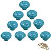 NUODWELL 10 pomelli rotondi colorati in ceramica per armadietti, maniglie a foro singolo per cassetti, credenze, cassettoni e ante
