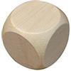 Wooden World 5x LEGNO, LISCIO, DADO, DADI, VUOTO, LISCIO, NON DIPINTO, LEGNO, SEI LATI, 30 MM