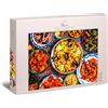 Ulmer Puzzleschmiede - Puzzle Paella y Tapas - Puzzle moderno da 1000 pezzi - Collezione cucina, cibo e fotografia alimentare - Un motivo colorato dalla Spagna - Qualità Puzzle Made in Germany