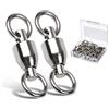 9Tong Girelle con Cuscinetti a Sfera Connettore ad Alta Resistenza Acciaio Inossidabile Anelli Saldati Solidi Canne girevoli Pesca d'Acqua Dolce in Acqua salata 25pcs 110lbs