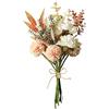 Weldomcor Fiori Artificiali Finti Fiore di Seta Mazzo Fiori Artificiali Ortensia per Casa Preparativi Nozze Festa Tavolo Centrotavola Decorazione, Champagne