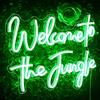 Looklight Welcome to the Jungle Segno al neon verde LED luci al neon lettera segno al neon per camera da letto parete decorazione segni al neon USB per bar club matrimonio impegno