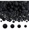 TOAOB THE ONE AND ONLY BABY TOAOB 580 pezzi Perline Lavica Pietra Naturale Vulcanico 4mm 6mm 8mm 10 mm Nero Rotondo Perle per Creazione di Gioielli Fai da Te Braccialetti e Collane