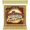 Ernie Ball Earthwood extra leggere 80/20 bronzo, Corde per chitarra acustica, confezione da 3, diametro 10-50
