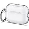 Spigen Cover Ultra Hybrid Compatible con AirPods Pro 2 (2a Generazione 2023/2022) con Moschettone - Crystal Clear (Trasparente)