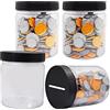 Mczcent Salvadanaio Piccolo-4 Pezzi, Salvadanaii Trasparente per Monete, Mini Salvadanai Salvadanaio Piccoli di Plastica Small Money Coin Piggy Bank Tip Jar per Bambini Adulti Ragazzi Ragazze, Nero
