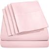 Sweet Home Collection Queen Sheets - Set di lenzuola per letto matrimoniale, 6 pezzi, collezione 1500 Supreme, in microfibra spazzolata, con tasca profonda, 2 federe extra, ottimo rapporto qualità/prezzo, colore: rosa