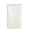 Household Essentials Hanging Cotton Canvas Lavanderia Hamper Borsa, Bianco