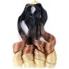 Sweejim Spiral Curl Braids Crochet Hair 22 Inch Loose Wave Braiding Hair Extensions For Braiding Ombre Crochet Braids Curly Ends Women c15-1 22inches 3Pcs/Lot