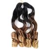 Sweejim Spiral Curl Braids Crochet Hair 22 Inch Loose Wave Braiding Hair Extensions For Braiding Ombre Crochet Braids Curly Ends Women C14 22inches 3Pcs/Lot