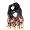 Sweejim Spiral Curl Braids Crochet Hair 22 Inch Loose Wave Braiding Hair Extensions For Braiding Ombre Crochet Braids Curly Ends Women C15 22inches 6Pcs/Lot