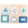 Bieco Giocattolo in legno per bambini, puzzle geometrico a partire da 1 anno, pastello, forme, puzzle per bambini, puzzle in legno, blocchi da costruzione, puzzle in legno, forme e colori