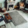 ECOMMERC3 Exclusive - Tappeto da soggiorno a pelo lungo, beige, 120 x 170 cm, consistenza morbida e molto imbottita, tappeto in poliestere e juta sul retro
