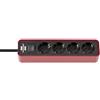 Brennenstuhl BS-1153240070-Tomas mult.Ecolor 1,5m4T Rojo/negro