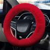 Pahajim Coprivolante Auto Peloso, Telescopico Copri Volante Copristerzo Peluche Coperchio Comodo Copertina in Peluche per Inverno (Rosso)