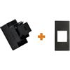 Fanton caricatore 1 USB-C 3A Ricarica rapida 18W da incasso axolute nero grigio scuro - 82902