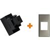 Fanton caricatore 1 USB-C 3A Ricarica rapida 18W da incasso Bticino Axolute grigio chiaro metallizzato - 82902