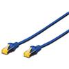 Digitus DK1644A050B Cavo Rete S-Ftp Cat.6A Doppia Schermatura Lsoh, 5 mt, Blu, Cat-6A - 5 m, Cavo patch - S-FTP - LSZH