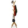Relaxdays Appendiabiti Alto ad Albero in bambù con 8 Ganci, HLP: 181,5 x 53 x 53 cm, Color Legno Naturale
