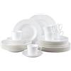 Rosenthal 61040-800001-18743 Jade - Servizio da tavola in Porcellana fine Bone China, 30 Pezzi, Colore: Bianco