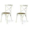 KONTE.DESIGN Set di 2 sedie CHIANTI in legno, Bianco, 42 x 46 x 87 cm
