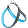 Ferplast Pettorina ergonomica per cani AGILA FLUO 8, Ottima vestibilità, Chiusura a doppia microregolazione, Soffice imbottitura, A=B 69÷77 cm 25 mm Blu