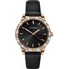Sekonda Editions 40329 - Orologio analogico al quarzo, da donna, con cassa in oro rosa e cinturino nero