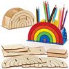 Baker Ross FC775 Portamatite in Legno Multicolore - Set di 2, Artigianato per bambini