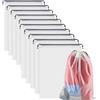 Bkrdty Borse Coulisse Trasparenti 10 pezzi Sacchetti Portascarpe Plastica Riutilizzabile Impermeabile Antipolvere Multiuso Sacchetti Organizer Borsa per Vestiti Scarpe Cosmetico