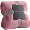 TASTHROW Coperta Vellutata in Pile (Rosa, 130x180cm)