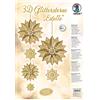 Ursus 33770000 - Stella Glitter 3D Estelle, Materiale per 3 Stelle, Oro