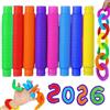 Shengbangym Mini Pop Tubes, Giocattoli Sensoriali Colorati con Tubo Estensibile, 8 pezzi Adatto a bambini, ragazzi e adulti per alleviare lo stress e l'ansia