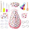 LIHAO 20pz MINI Piccoli Chef Set Bambini Grembiuli da Cucina Costumi Gioco d'Imitazione Kit Regalo di Compleanno Natale Pasqua Festival Ragazza