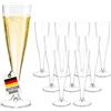 WELLGRO Set di bicchieri da spumante in plastica, 100 ml, con tacchetta, senza BPA, riutilizzabili, per champagne, prosecco, quantità: 30 pezzi