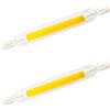 YAKAiYAL 10W R7s Lampadina LED 118mm COB Filamento Bianco Freddo 6000K 220V Doppio Attacco J118 Lampadina a Tubo Lineare LED 360 Gradi Non-Dimmerabile 2-Pack