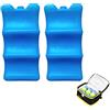 Vulevirtue 2 Pezzi Elementi Refrigeranti,Accumulatore di Freddo,600Ml, Risparmio di Spazio e Ideale,per borsa termica o borsa frigo, Picnic, Vacanze(blu) (blue)