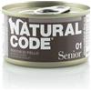 Natural Code Senior 01 Fiocchi di Pollo e Riso 85gr umido gatto 85 g