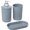 TATAY Set di 3pcs da Appoggio per Bagno (Bicchiere, Dispenser