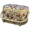 MICHLEY Grande Cestino da Cucito con Motivo Gufo, con Kit da Cucito da 41 Pezzi, 26,7 x 20,3 x 17 cm