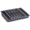 Zeller 24887 Portaposate, Allungabile, Plastica, Grigio, 48x38x6.5 cm