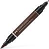 Faber-Castell Art & Graphic Pitt Artist Pen Dual Marker India Ink, Dark Seppia, Single Pitt Pen, per arte, artigianato, disegno, schizzi, casa, scuola, università, colorare