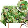 KP HOME Tovaglia Plastificata Rettangolare 200x140cm, Verde Tropicale Tovaglia Cerata per Tavolo da 6 Posti, in PVC Facile da Pulire, Impermeabile, Antimacchia, con Motivo Foglie di Palma Giungla