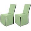 sh SCHEFFLER-HOME LIVE HOMESTYLE SCHEFFLER Home Mila Set 2 coprisedie con fiocco, per Natale, matrimonio, compleanno, elegante, sedia/sala da pranzo, soggiorno, verde menta