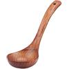 TsunNee Mestolo da minestra in legno naturale, cucchiaio da minestra, cucchiaio per porridge, lunghezza 27 cm