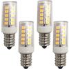 QLEE Lampadina a candelabro a LED 2 W E12 12 V - 24 V, bianco caldo 3000 K, lampadina alogena di ricambio per porta del frigorifero, 200 lm, 20 W, non dimmerabile (E12 12 V/24 V, confezione da 4