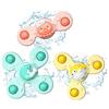NIWWIN 3pcs Giocattolo Spinner da Bagno, Giocattoli Rotanti a Ventosa, Spinner Fidget, Giocattoli Sensoriali per Bambini 1-3 Anni