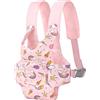 GAGAKU Portabottiglie per bambole con bretelle regolabili per bambini - Rosa (arcobaleno)